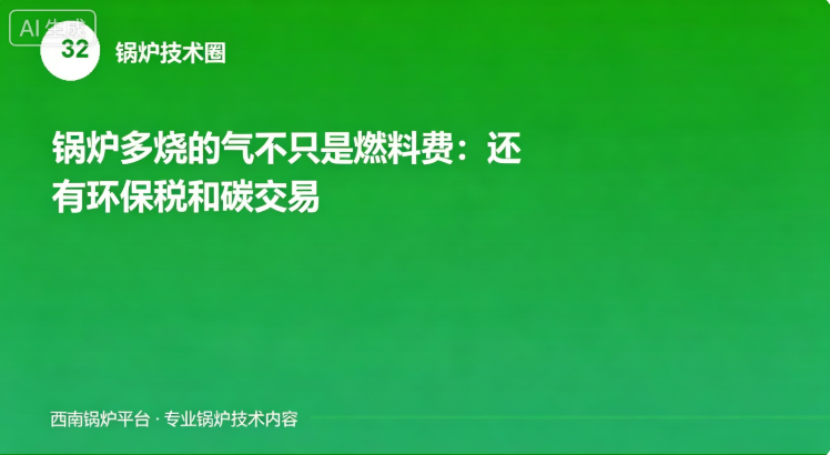锅炉多烧的气不只是燃料费：还有环保税和碳交易